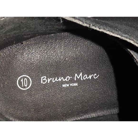 Bruno Marc Ankle Boots Suede Leather Black Lace Up Dress Shoes Chukka Men's 10 - Picture 6 of 8